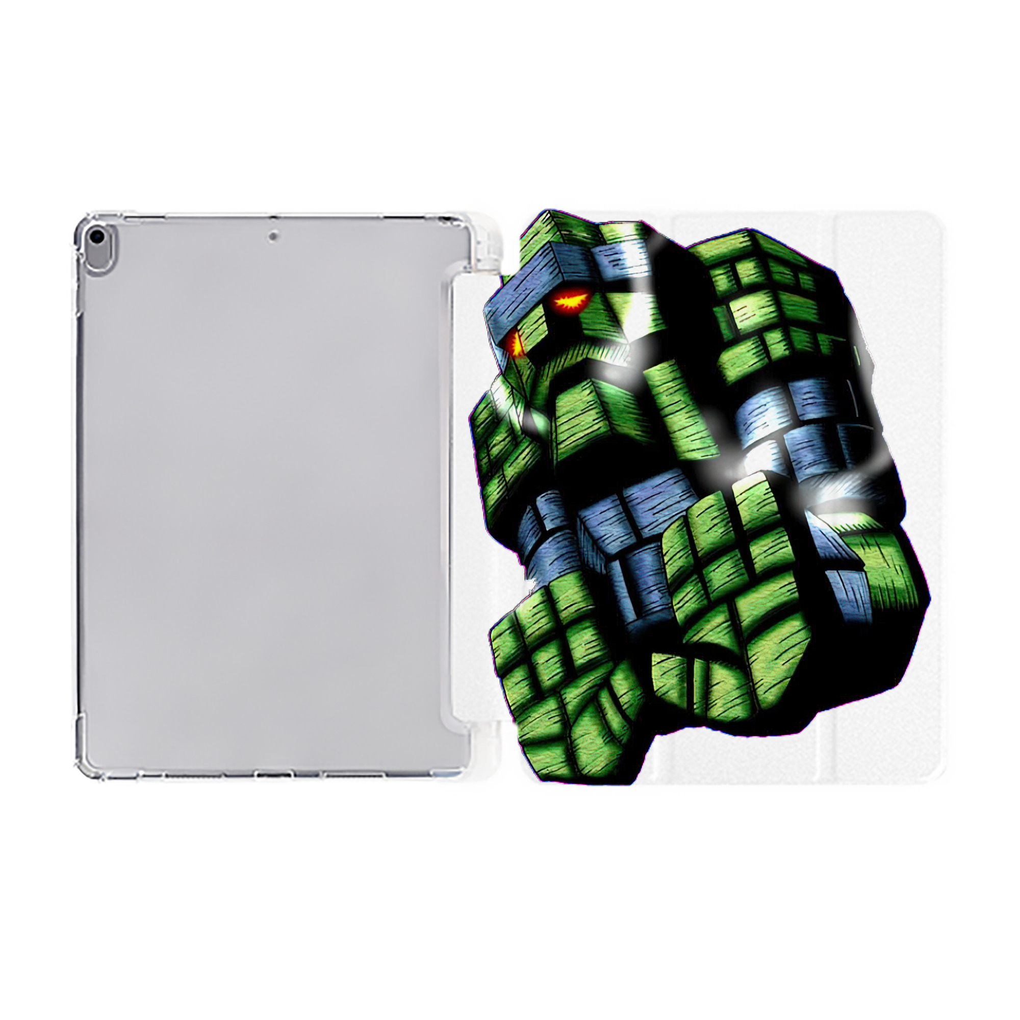 （画像用） 遊☆戯☆王 Yu-Gi-Oh! IPad ケース ペン収納付き 三つ折りスタンド PUレザー×シリコン 対応機種9.5/10.5/10.9インチ